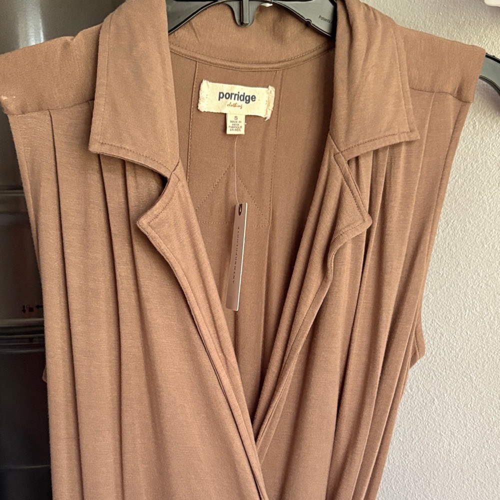 Anthropologie Brown Sleeveless Wrap dress by Porridge